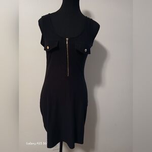 🌟FINAL PRICE🌟 Derek Heart Juniors Black Front Zipper Mini Dress: S
